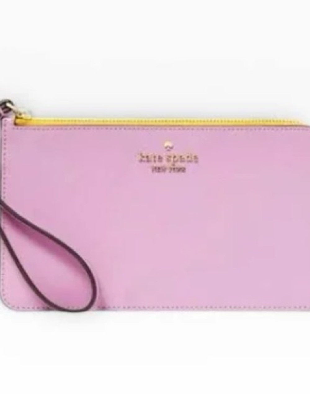kate spade med Izip wristlet bicolor Saffian berry crea NWOT